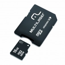 CARTAO DE MEMORIA CLASS10 MICRO SD 16 GB C/ADAPTADOR MC110 MULTILASER CARTAO DE MEMORIA CLASS10 MICRO SD 16 GB C/ADAPTADOR MC110 MULTILASER