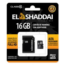 CARTAO DE MEMORIA CLASS10 MICRO SD 16 GB C/ADAPTADOR EL SHADDAI